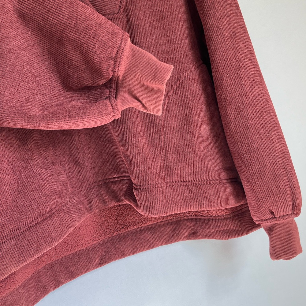 Free People Mia Henley Marsala Heavy Sweatshirt Sz XS Oversized Outdoors NWT - Picture 13 of 16